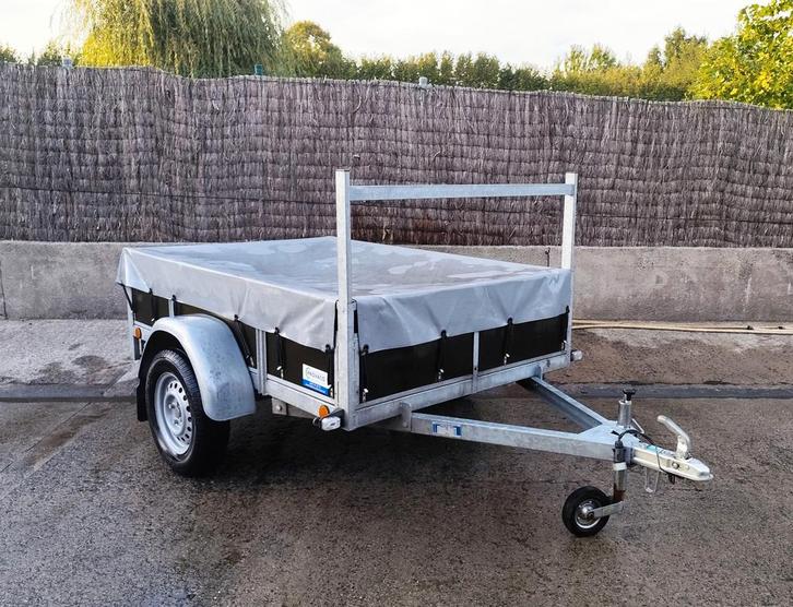 Enkelas 750kg 130x200cm met coc-attest, Auto diversen, Aanhangers en Bagagewagens, Zo goed als nieuw, Ophalen
