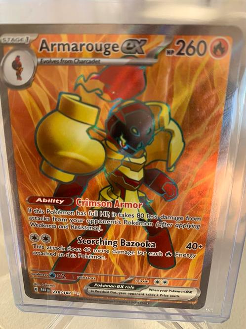 Pokemon armarouge ex full art paradox rift, Hobby en Vrije tijd, Verzamelkaartspellen | Pokémon, Zo goed als nieuw, Ophalen of Verzenden