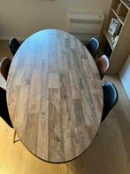 Eettafel plus 6 stoelen, Ophalen, 100 tot 150 cm, 200 cm of meer, Zo goed als nieuw