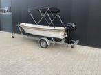 Valory 410 + 15 pk Tohatsu + Marlin kanteltrailer, Watersport en Boten, Sloepen, Buitenboordmotor, Ophalen of Verzenden, Zo goed als nieuw