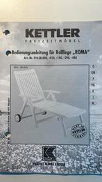 Kettler Roma tuin ligstoelen (2), Tuin en Terras, Ophalen, Zo goed als nieuw, Kunststof, Inklapbaar