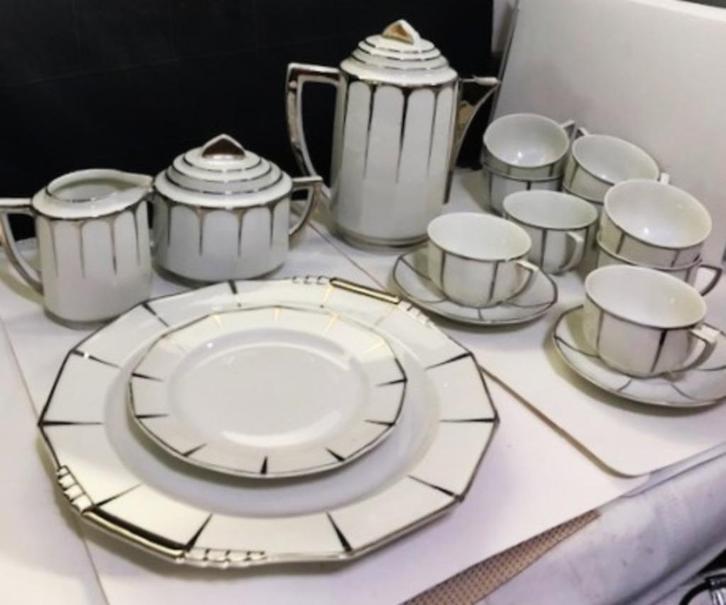 Servies Limoges Art Deco Antiek ✨😍💑🤗🎁☕🎂👌, Antiek en Kunst, Antiek | Servies compleet, Ophalen of Verzenden