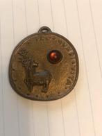 Kunst medaille brons met barnsteen, Bronze, Enlèvement ou Envoi