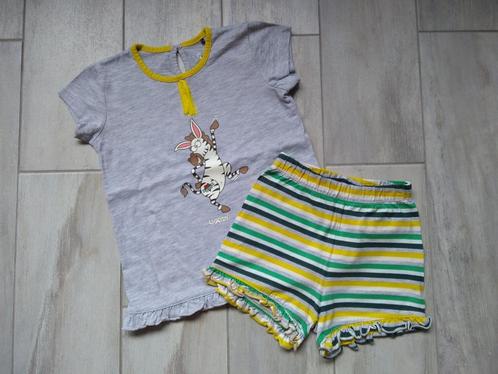 ✿ M92 - Woody zomerpyjama thema zebra, Kinderen en Baby's, Kinderkleding | Maat 92, Zo goed als nieuw, Meisje, Nacht- of Onderkleding