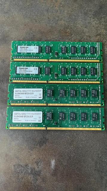 Barrettes de mémoire 16GB DDR3 (4x4GB) beschikbaar voor biedingen