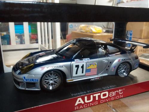 Autoart 1/18 Porsche 911 996 GT3 RSR ALMS ALEX JOB #71, Hobby en Vrije tijd, Modelauto's | 1:18, Zo goed als nieuw, Auto, Autoart