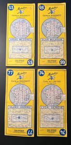 4 cartes Michelin vintage-Grand Est français- 1960-1970, Gelezen, Frankrijk, Ophalen of Verzenden, Landkaart