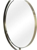 Miroir mural, miroir rond, diamètre 46 cm, doré, métal,, Neuf, Moins de 100 cm, Rond, Enlèvement