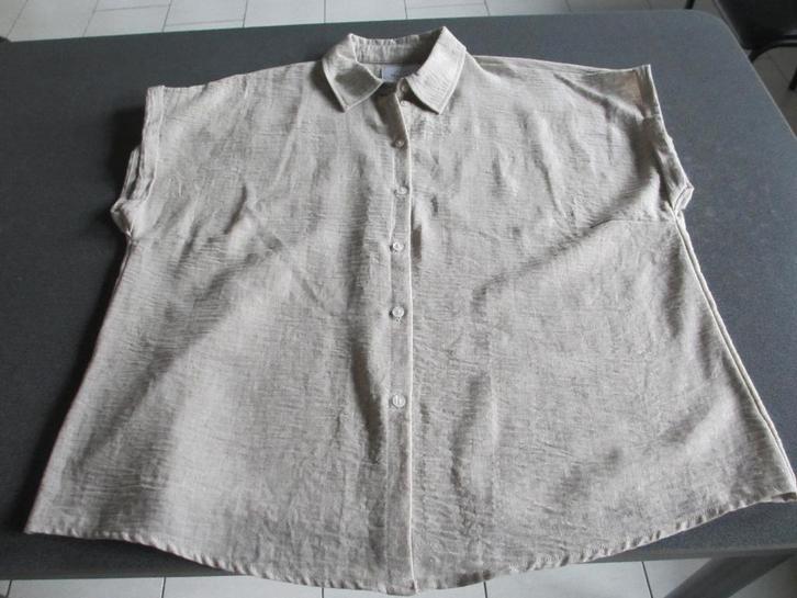 beige dames blouse, Kleding | Dames, Blouses en Tunieken, Zo goed als nieuw, Maat 46/48 (XL) of groter, Beige, Ophalen