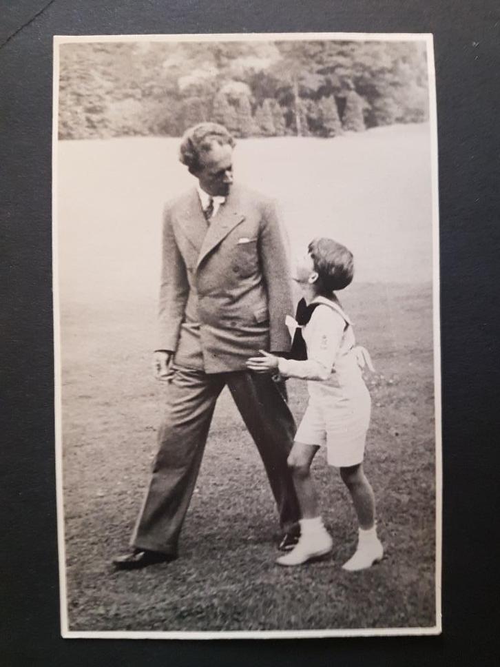 Fotokaart Koningshuis België Koning Leopold III, Verzamelen, Koningshuis en Royalty, Gebruikt, Kaart, Foto of Prent, Ophalen of Verzenden