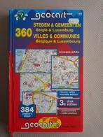 GEOCART: 360 STEDEN & GEMEENTEN, BELGIE & LUXEMBURG, Comme neuf, Enlèvement, Belgique