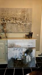 Moderne Abstracte Schilderij 1mx1m- Origineel Werk van Kiro, Ophalen