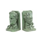 Boekensteunen Buste Wagner Beethoven Gips Gesigneerd, Antiek en Kunst, Ophalen of Verzenden