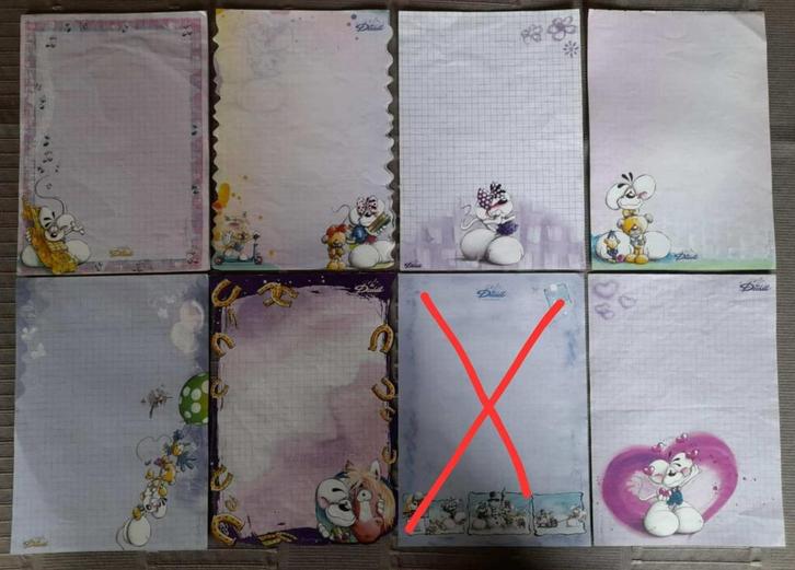 Diddl blaadjes A5/3 - 16 blaadjes, Verzamelen, Diddl, Gebruikt, Papier, Kaart of Schrift, Diddl, Ophalen of Verzenden