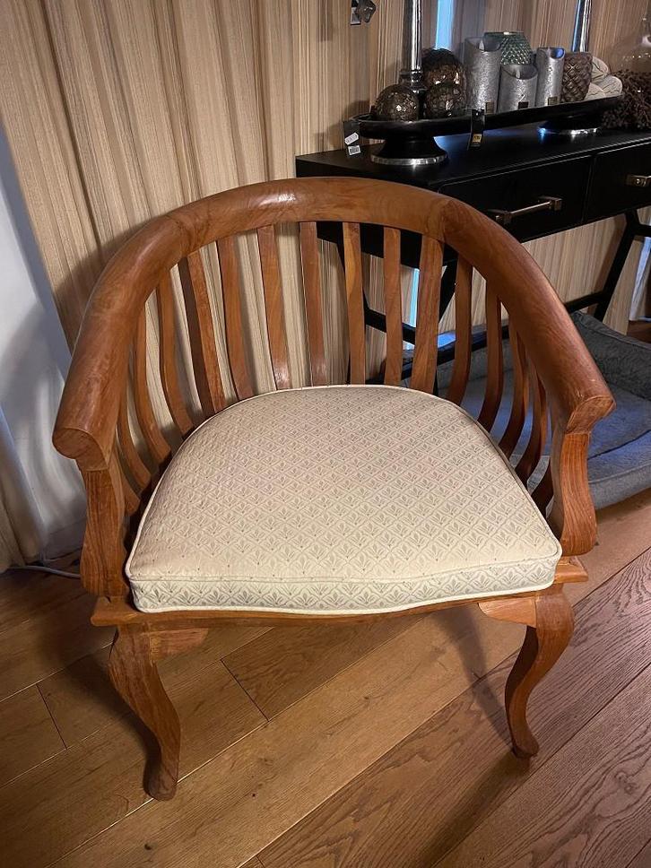 12 TEAKHOUTEN ARMSTOELEN MASSIEF TEAK TOPKWALITEIT, Jardin & Terrasse, Chaises de jardin, Comme neuf, Bois de teck, Enlèvement