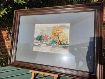 Aquarelle signée John Van Achter disponible aux enchères