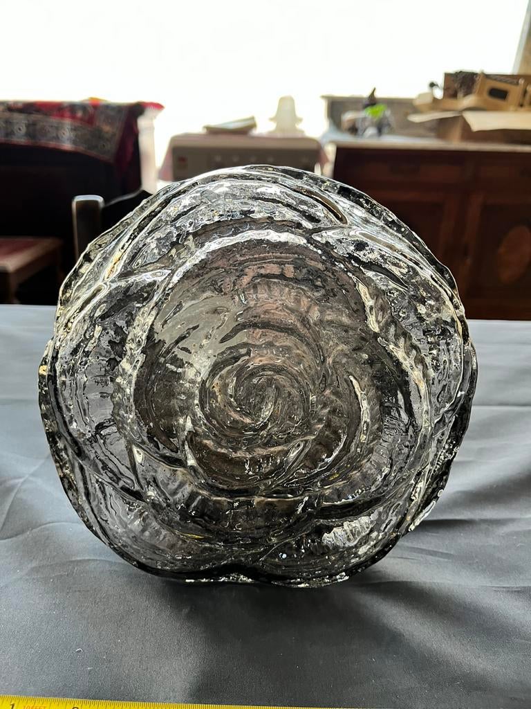 Erco plafondlamp roos in rookglas., Ophalen