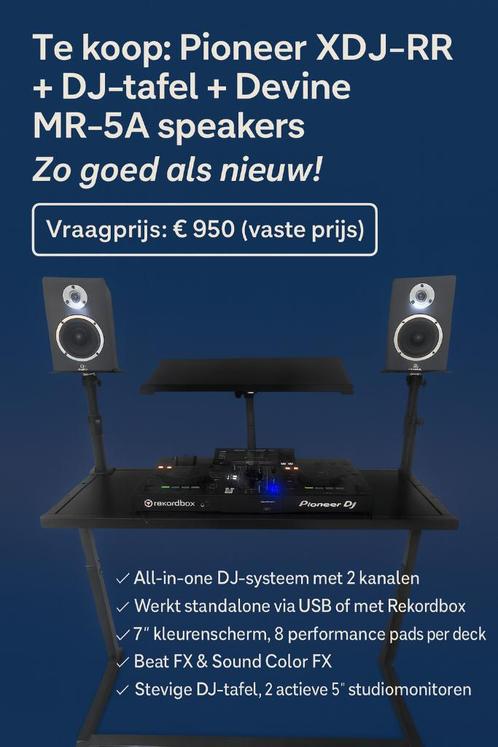 Complete DJ-set: Pioneer XDJ-RR + DJ-tafel + Devine speakers, Muziek en Instrumenten, Dj-sets en Draaitafels, Zo goed als nieuw