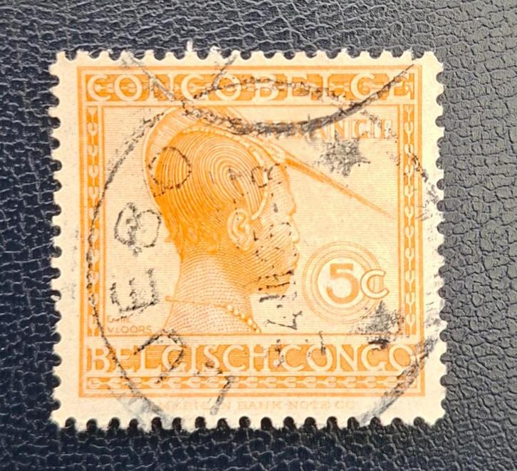 Postzegel Belgisch Congo OBP 106, Postzegels en Munten, Postzegels | Afrika, Gestempeld, Ophalen of Verzenden