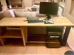 Bureau hout stalen poot, Ophalen, Zo goed als nieuw, Bureau