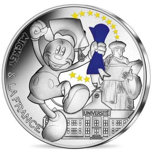 Pièce 50 euro en argent Mickey étudiant, Timbres & Monnaies, Monnaies | Europe | Monnaies euro, Série, Autres valeurs, France