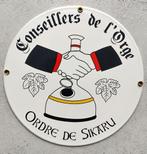 Emaille bordje van: Ordre de Sikaru., Verzamelen, Biermerken, Ophalen of Verzenden