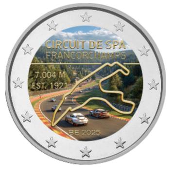 2 euro België 2025 Spa Francorchamps gekleurd type 3 beschikbaar voor biedingen