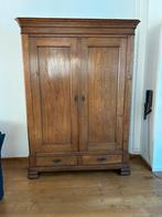 Eiken kast met schappen en 2 schuiven, Antiek en Kunst, Antiek | Meubels | Kasten, Ophalen