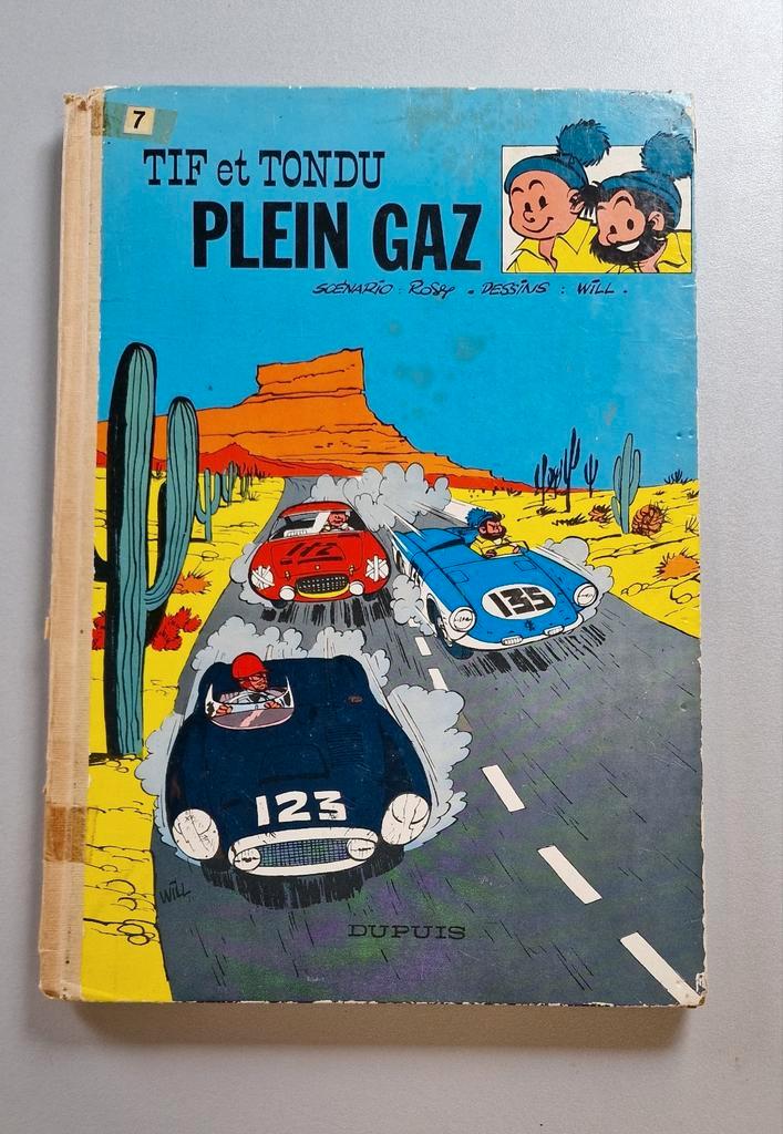 Oude strip Tif en bijgesneden, Verzamelen, Stripfiguren, Gebruikt, Kuifje, Ophalen of Verzenden