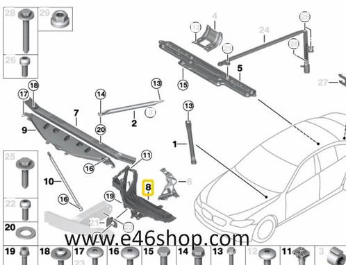 STEUN RECHTSVOOR  BMW  5" F07 OE 51647200778 NIEUW, Auto-onderdelen, Carrosserie, BMW, Nieuw, Ophalen of Verzenden