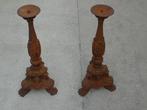 paar kandelaars met leeuwenpoten in roestig gietijzer..., Ophalen, Nieuw