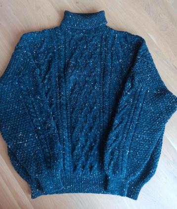 Artisanaal gebreide XL trui voor mannen van 100% pure wol beschikbaar voor biedingen