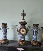 Schouwgarnituur klok en 2 vazen, Antiquités & Art, Antiquités | Horloges, Enlèvement