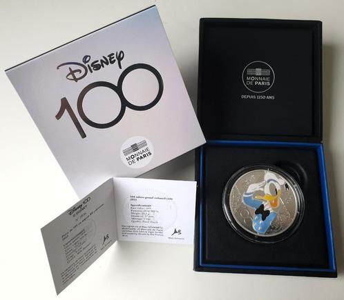 Frankrijk 10 euro 2023 100 jaar Disney Kleur Zilver Proof, Postzegels en Munten, Munten | Europa | Euromunten, 10 euro, Frankrijk