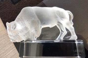 Prachtig en zeldzaam Lalique-kristal. Bison beschikbaar voor biedingen