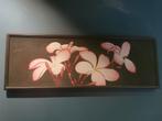 Peinture sur toile encadrée "fleurs de frangipanier", Ophalen