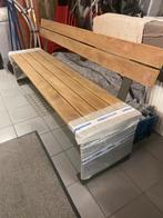 2 Stevige banken met stalen voet, Ophalen, Nieuw, Hout