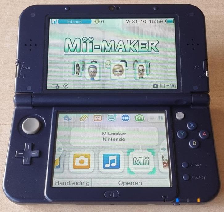 New Nintendo 3DS XL Console Metallic Blue Blauw + Game, Games en Spelcomputers, Spelcomputers | Nintendo 2DS en 3DS, Gebruikt