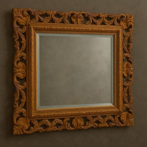 Magnifique miroir ancien doré – Élégance & caractère (110 x, Huis en Inrichting, Woonaccessoires | Spiegels, Zo goed als nieuw