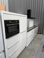 Complete Rechte Keuken Hoogglans Wit Apparatuur GEDEMONTEERD, Wit, Enkelwandige keuken, Ophalen of Verzenden, Hoogglans of Gelakt
