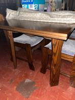 Eettafel verlengbaar, 6 stoelen, Antiek en Kunst, Ophalen