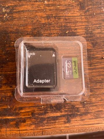 Carte micro SD 32 Go plus adaptateur SD, Enlèvement ou Envoi, Neuf, MicroSD, 32 GB