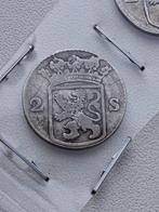 Munten Nederland 2 stuiver hollandia zilver, Envoi, Argent