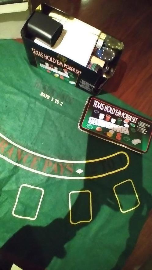 pokerspel speelgoed Texas Hold'Em Poker Set, Hobby en Vrije tijd, Gezelschapsspellen | Kaartspellen, Zo goed als nieuw, Ophalen of Verzenden