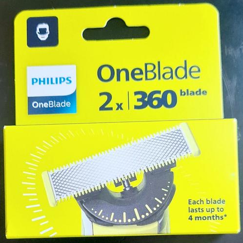 2 Lames Philips One Blade 360, Handtassen en Accessoires, Uiterlijk | Gezichtsverzorging, Zo goed als nieuw, Ophalen of Verzenden