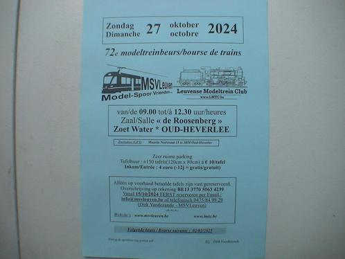 Salon du modélisme ferroviaire d'Oud-Heverlee 27/10, Hobby & Loisirs créatifs, Trains miniatures | Échelles Autre, Utilisé, Autres types