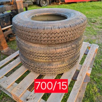 Banden 700/15 dieplader aanhangwagen remork trailer oplegger beschikbaar voor biedingen