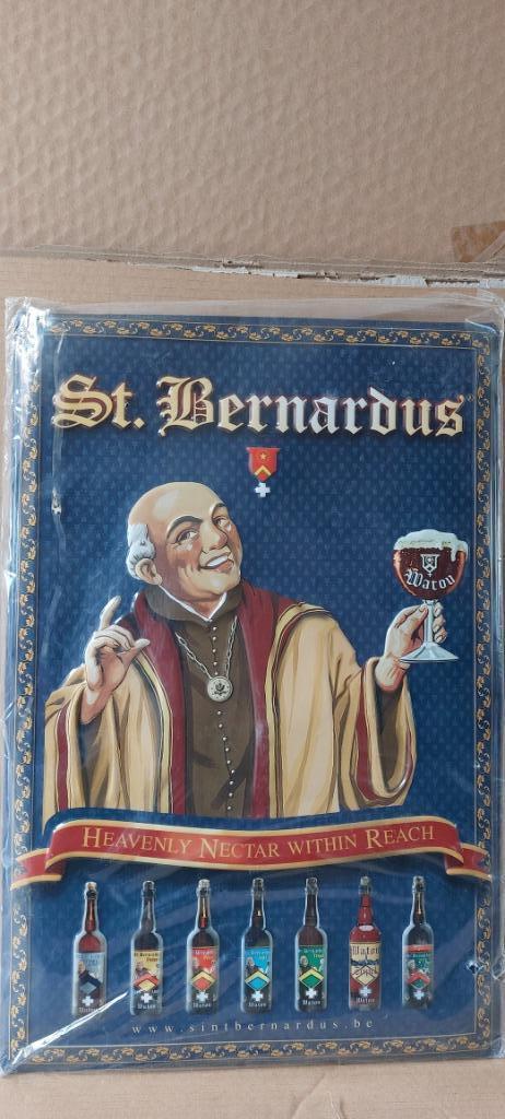 Panneau publicitaire pour la bière St. Bernardus (60 x 40 cm, Collections, Marques de bière, Neuf, Panneau, Plaque ou Plaquette publicitaire