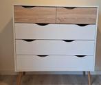 Kledingkast en ladenkast wit/eik, Huis en Inrichting, Kasten | Ladekasten, Ophalen, Gebruikt, 5 laden of meer, 200 cm of meer