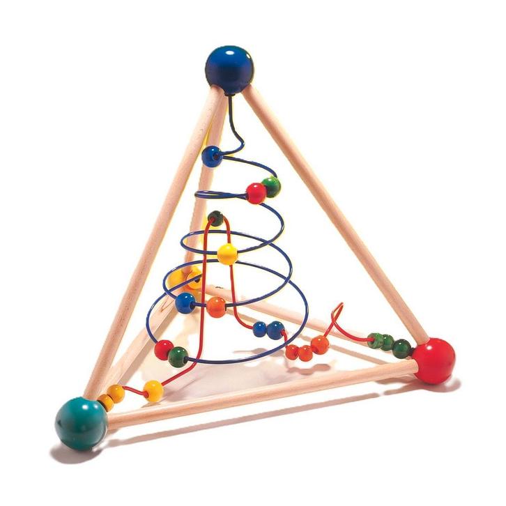 Gloednieuwe grote kralenbaan kralenspiraal in geschenkdoos, Kinderen en Baby's, Speelgoed | Houten speelgoed, Nieuw, Ophalen of Verzenden
